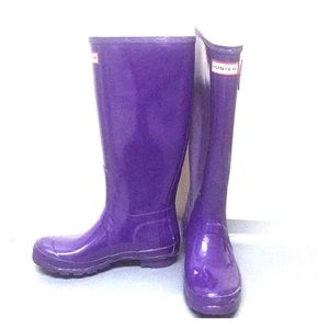 Purple Hunter Boots, size 7